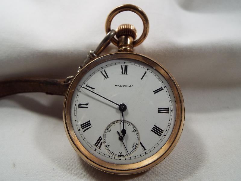 A gentleman's stem-wind Waltham pocket watch in a gold-plated Star case, - Image 3 of 3