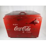 Advertising - A cool box, marked Coca Cola with mounted bottle opener,
