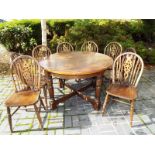 Eight good quality JC oak dining chairs (8) - (the table in the image is not included in this lot -