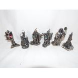 A collection of six Myth and Magic pewter figurines to include The Giant Sorcerer, The Incantation,