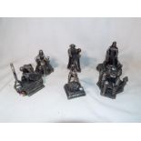 A collection of six Myth and Magic pewter figurines from the Fantasy and Legend collection entitled