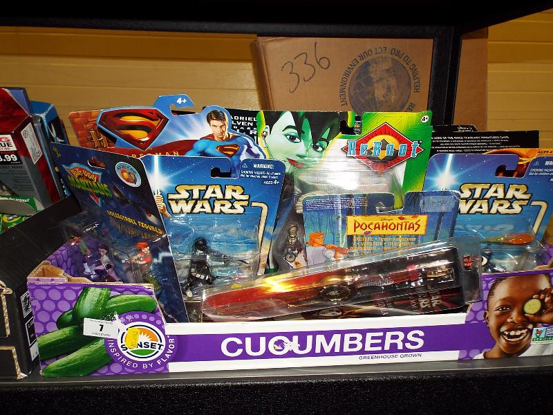 A collection of predominantly sealed blister packs to include Star Wars, Superman, Reboot,