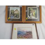 Two watercolours by Peter Evans depicting cottages signed lower right,