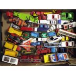 A collection of die cast model motor vehicles to include Matchbox Corgi and similar