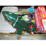 A good mixed lot of toys to include building bricks, a sweet shop set,
