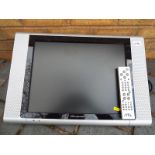 A 20 inch flat screen Wharfedale television with remote and wall bracket