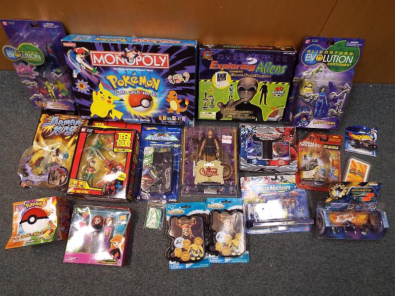 A collection of predominantly sealed blister packs to include Micro Machines, Small Soldiers,