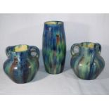 A trio of studio pottery items to includ