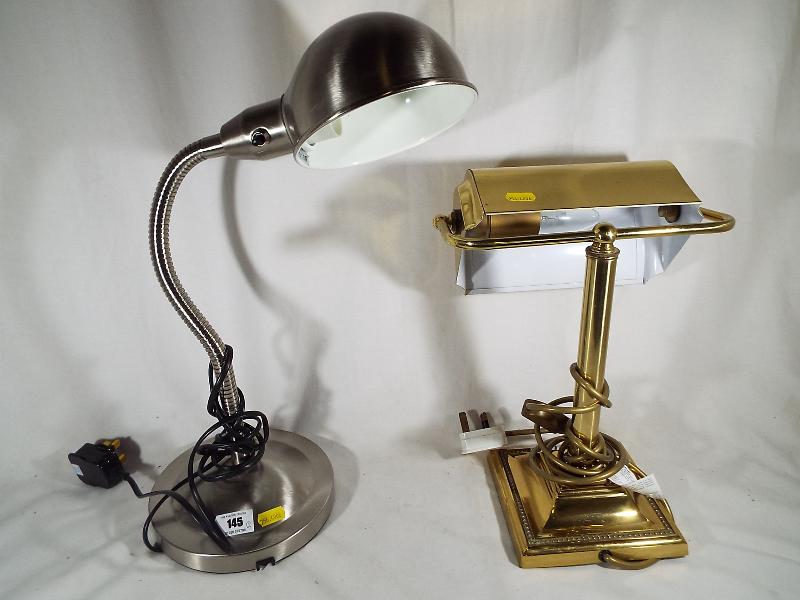 A pair of good quality table lamps, a br