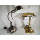 A pair of good quality table lamps, a br