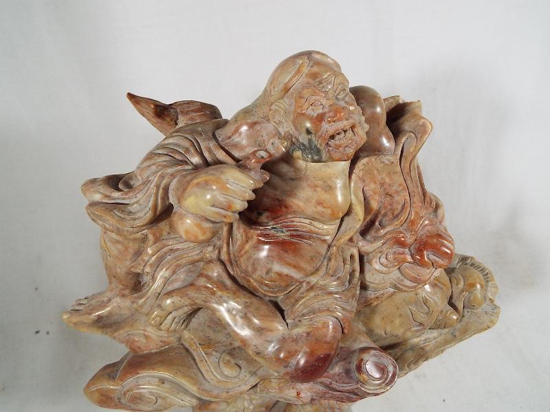 A good quality Chinese soapstone fine ca - Image 3 of 6