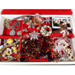 A jewellery box containing a collection