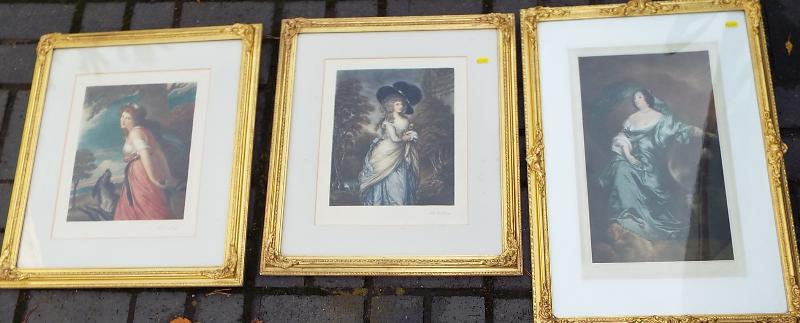 Five good quality prints depicting femal