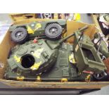 Three military armoured vehicles to incl