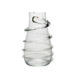 A Carlo Moretti spiraled clear glass vase, incised mark with applied label. Height: 37cm / 14 1/