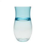 A Barbini blue tinted glass vase, incised mark with applied label. Height: 32.25cm / 12 11/16in Diam