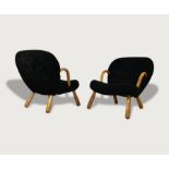 Pair of Clam Chairs