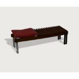 Wooden Slat Bench