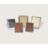 Silver Photo Frames c,1930 Collection of five assorted stamped silver photo frames ,France.