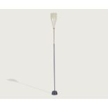 Pierced Metal Floor Lamp c,1950 lacquered brass and pierced enamelled metal  floor lamp , Italy.