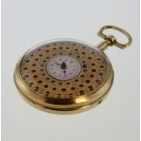 Jaques Coulin Geneve. A Gilt Metal Openface Verge Pocket Watch for the Chinese Market. The 20mm