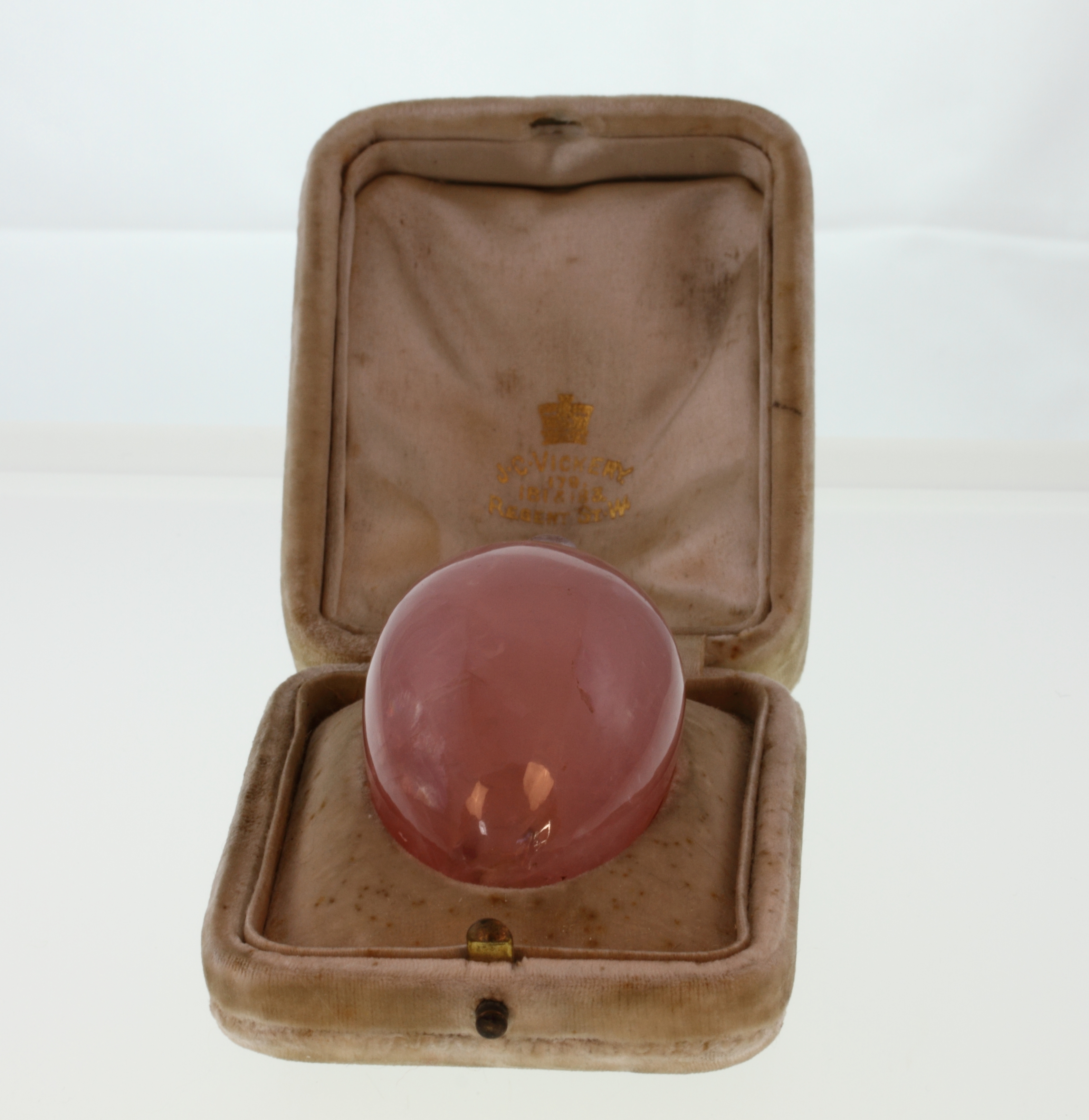 A Pink Quartz Bell Pull. Late 19th /earl - Image 3 of 6