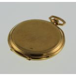 An Omega Slim 18 Carat Yellow Gold Hunting Cased Keyless Pocket Watch. No. 7883648. The 34mm