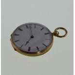 Vacheron & Constantin. An 18 carat Yellow Gold Openface Key Wound Fob Watch. First half of the