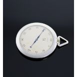 Cartier. A Gentlemans Platinum Openface Keyless Pocket Watch. The 35 mm dial signed Cartier. With