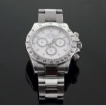 Rolex. A Gentleman Stainless Steel Oyster Perpetual Cosmograph Daytona Chronometer. With a 30 mm
