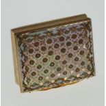 A Lady's Gold Mother of Pearl and Gold Pique Patch Box. Of rectangular form. 18th century. The