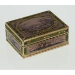 A Fine And Rare Gold And Enamel Louis XVI Boite a Mouches. Late 18th century. With charge and