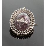 A Fine Antique Cabochon Garnet and Diamo