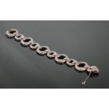 A Diamond Set Bracelet. Continental. In