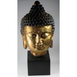A Cold Painted Bronze Buddha. Probably A
