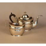 A Rare Early 19th Century American Silver Tea Pot and Two handled Sugar Basin. Eoff & Howell. Each