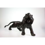 A Japanese Bronze of a Male Lion. Possib