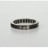 A Diamond and Sapphire Eternity Ring. Se