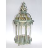Ornate metal and glazed hall lantern