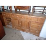 Pine multi-drawer sideboard
