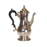 A George III style silver coffee pot, S.