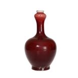 A Chinese ox blood glazed porcelain vase