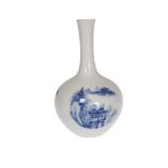 A Chinese blue and white bottle vase, mo