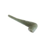 A Chinese carved hardstone pipe, possibl