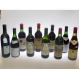 Ten bottles of vintage red wines includi