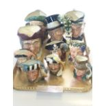 Four large and six small Royal Doulton c