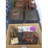 Various vintage plate cameras and access