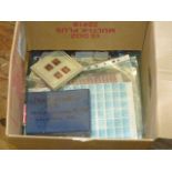 Box of QEII stamp sheets, G.B. and World