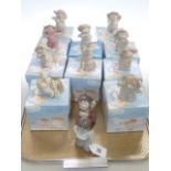 Twelve Nao cheeky cherubs playful porcelain angels (ten,