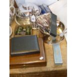 Collection of silver plate, fish knives and forks with silver collars, cutlery,